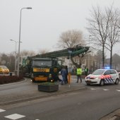 Dieplader met pech Sandtlaan Rijnsburg